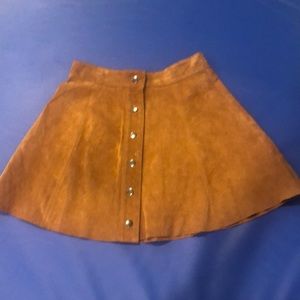 Forever 21 faux suede brown skirt